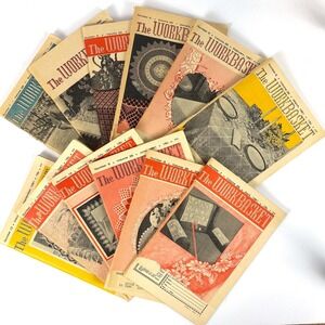 1961 The Workbasket Magazine Vol 26 Lot of 12 Retro Knitting Crochet Patterns